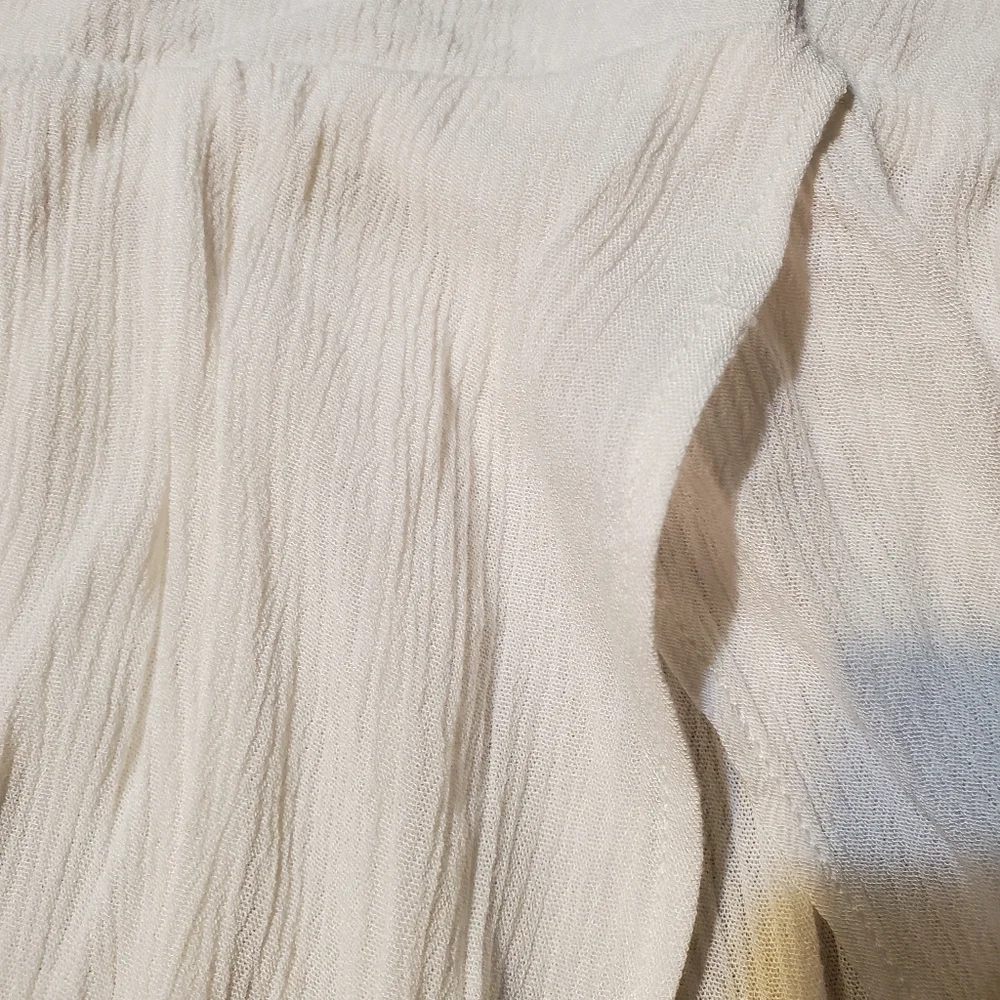 Happily Grey cream colored maxi skirt with high front split - Picture 5 of 6